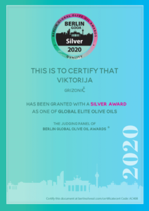 Berlin Global Olive Oil Award - Silver Award 2020